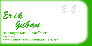 erik guban business card